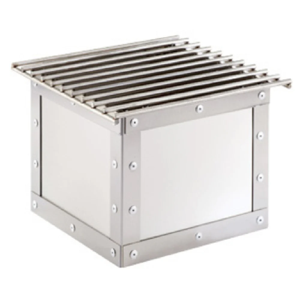 Cal Mil 3407-55 12 Inch Urban Chafer Alternative Gas Chafing Dish Frame Brushed Stainless Steel with Fuel Holder
