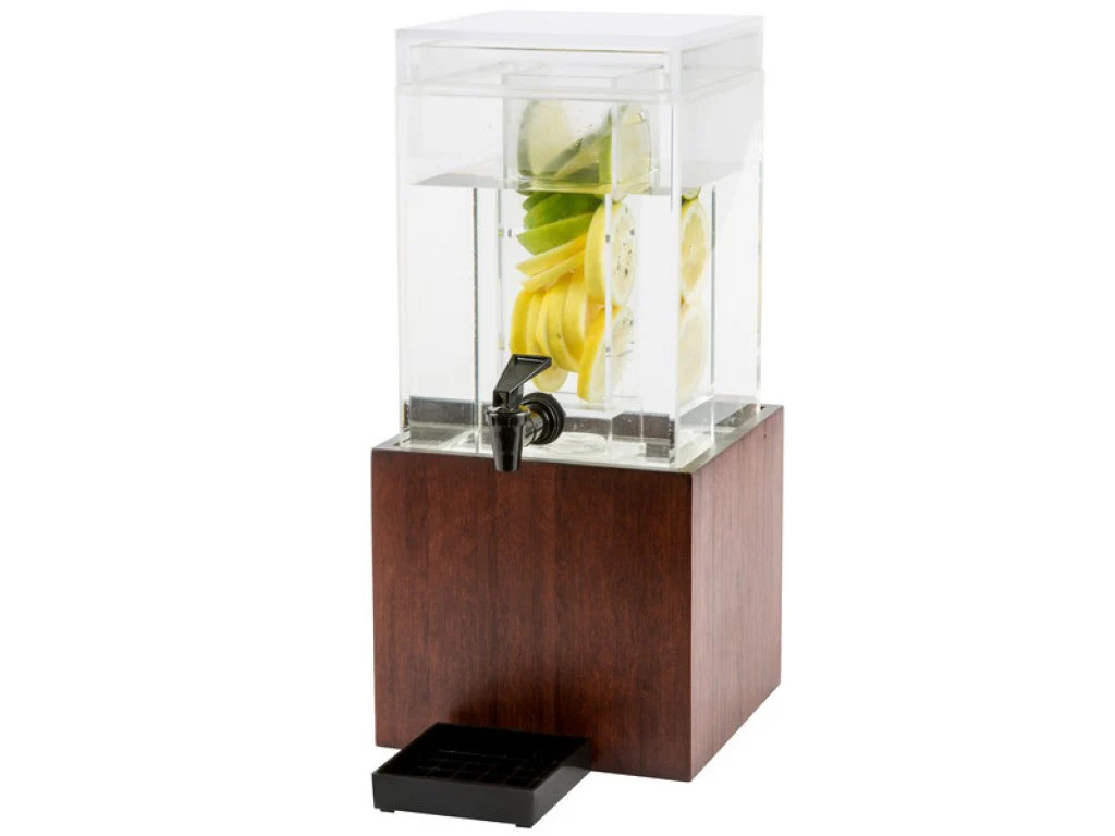 Cal Mil 1527-1INF-52 8-1/4 Inch Westport Beverage Dispenser Acrylic Dark Wood with Infusion Chamber Cal Mil 1527-1INF-52 8-1/4 Inch Westport Beverage Dispenser Acrylic Dark Wood with Infusion Chamber