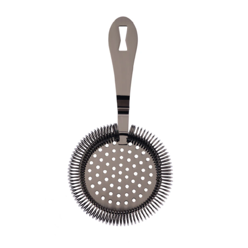 Mercer Culinary M37218BK 7 1/4 Inch Bar Strainer Stainless Steel Gun Metal Black Finish Mercer Culinary M37218BK 7 1/4 Inch Bar Strainer Stainless Steel Gun Metal Black Finish