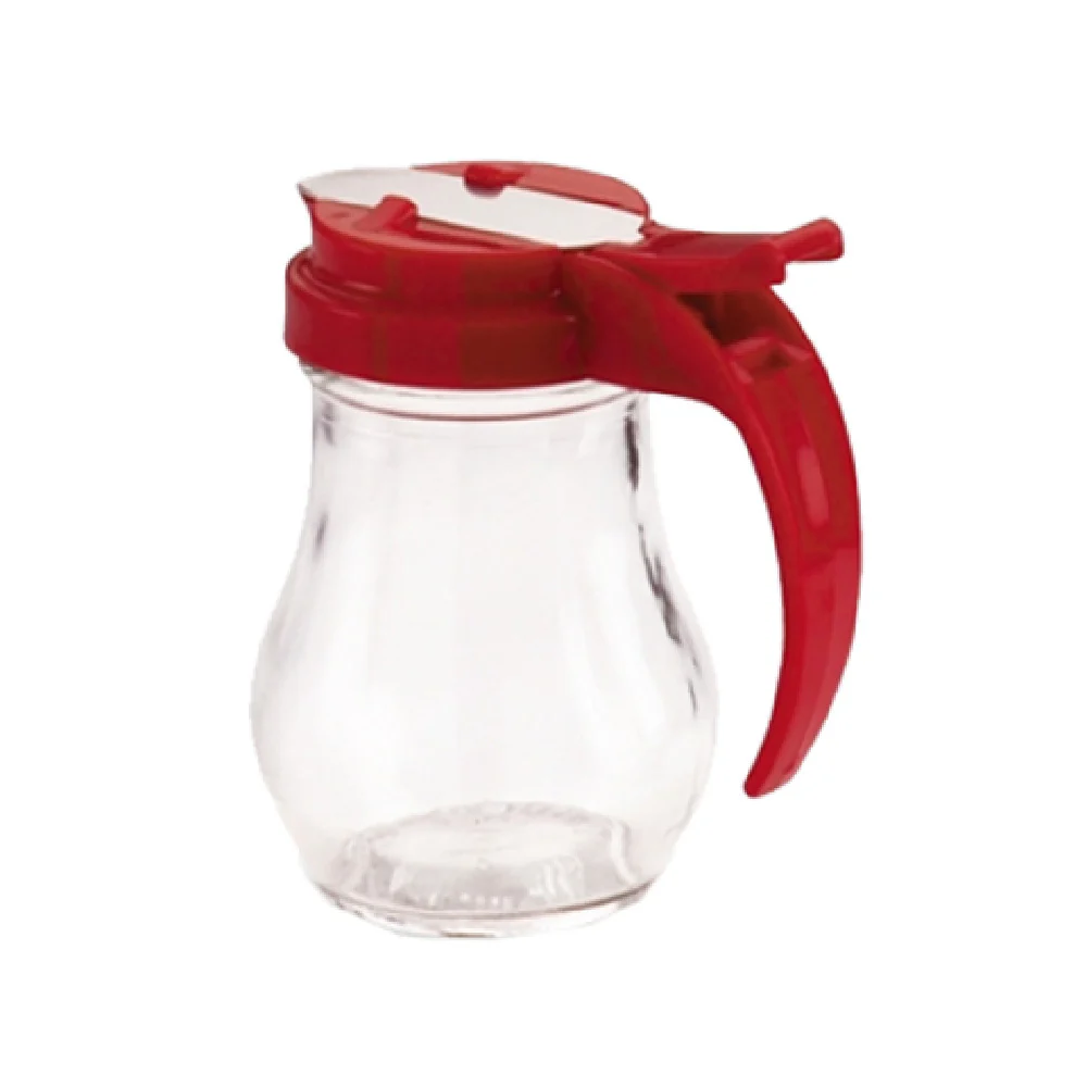 Vollrath 606-06 6 Oz Glass Jar Dripcut Syrup Server with Plastic Top