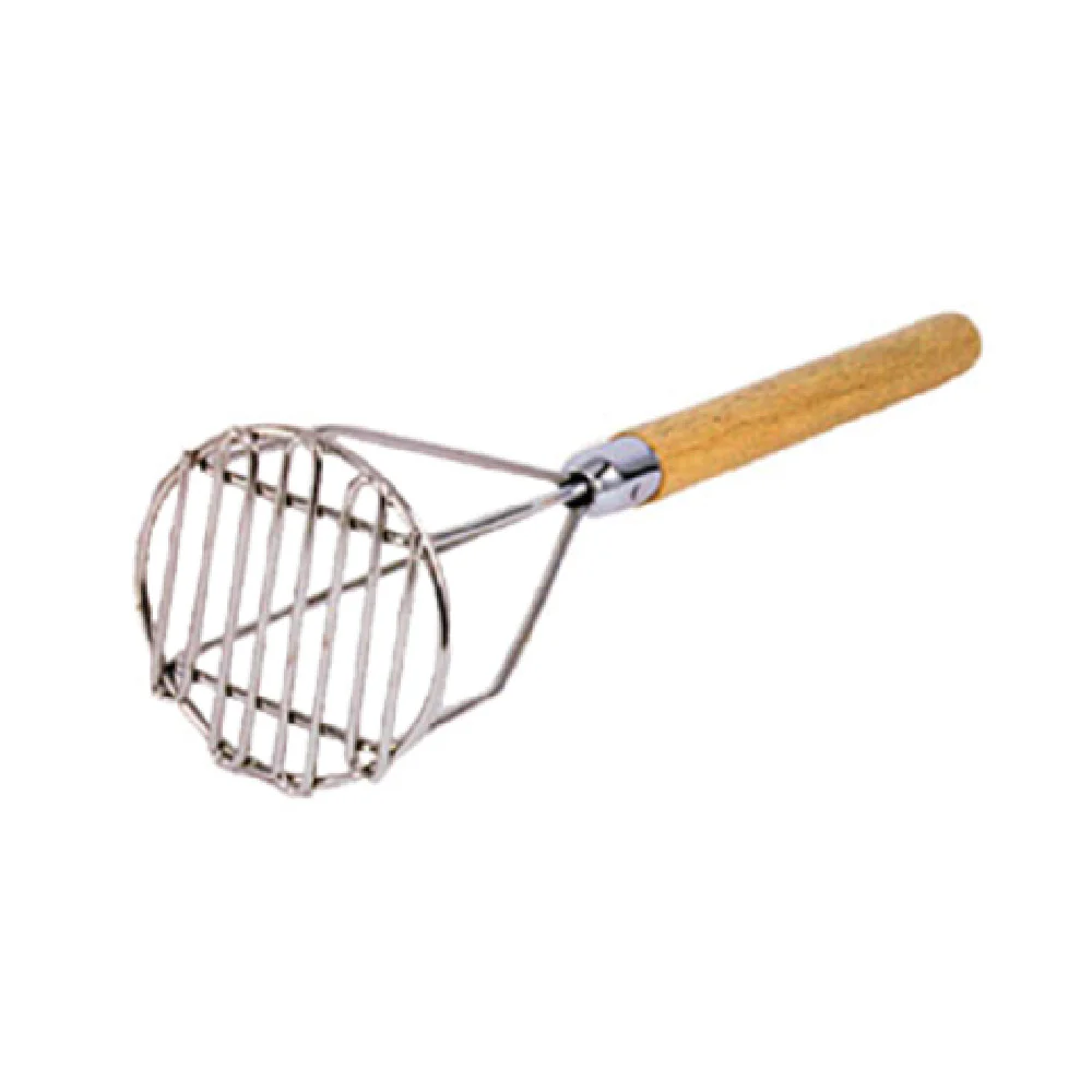 Admiral Craft PMR-18 4-1/2 Inch Potato Masher Nickel Plated Wood Handle