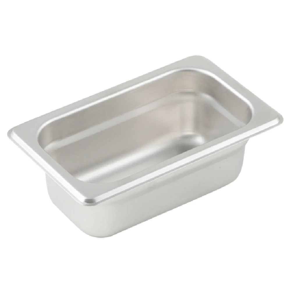 Winco SPJP-902 6-3/4 Inch Stainless Steel Steam Table Pan 1/9 Size with Anti-jamming Winco SPJP-902 6-3/4 Inch Stainless Steel Steam Table Pan 1/9 Size with Anti-jamming