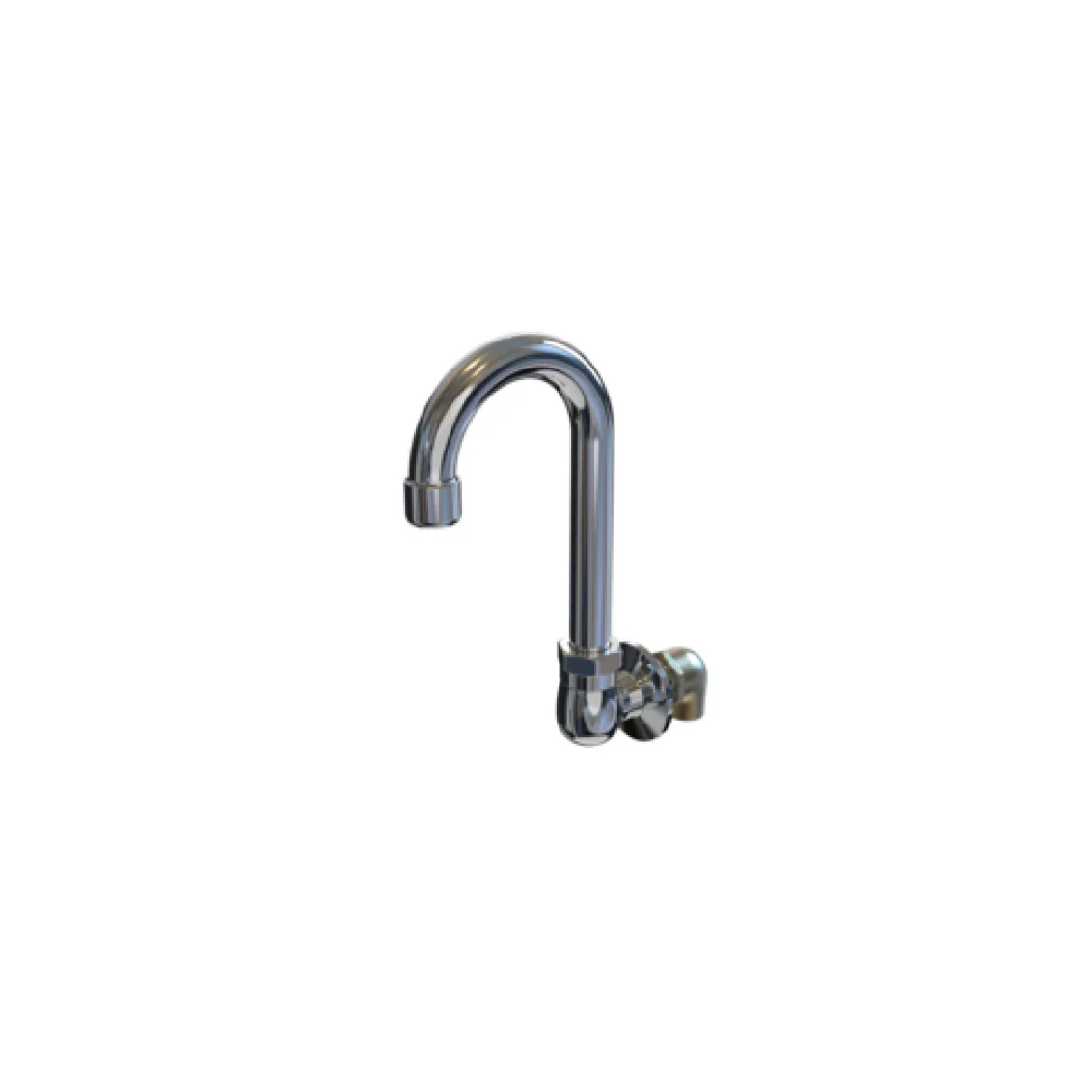 NBR Equipment P6WS3G Single Hole Splash Mount Faucet Lead Free Gooseneck Spout NBR Equipment P6WS3G Single Hole Splash Mount Faucet Lead Free Gooseneck Spout