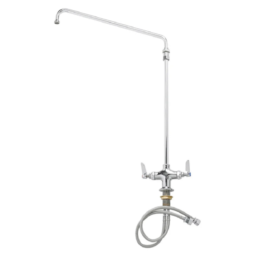 T&S Brass B-0272 6 Inch Long Swing Nozzle Double Pantry Faucet with Lever Handles T&S Brass B-0272 6 Inch Long Swing Nozzle Double Pantry Faucet with Lever Handles