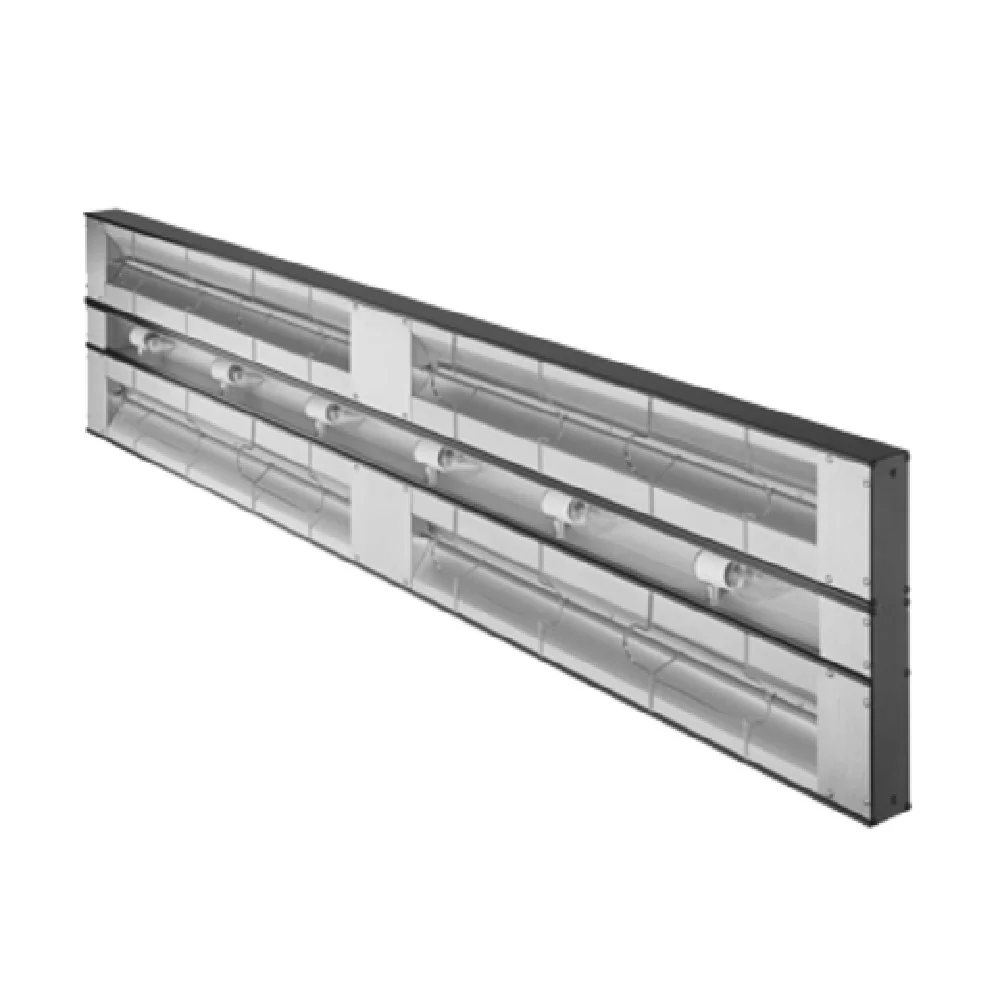 Hatco GRAM-120D6 120 Inch Heat Lamp Strip Type Double Aluminum Heater with Tubular Metal Rods