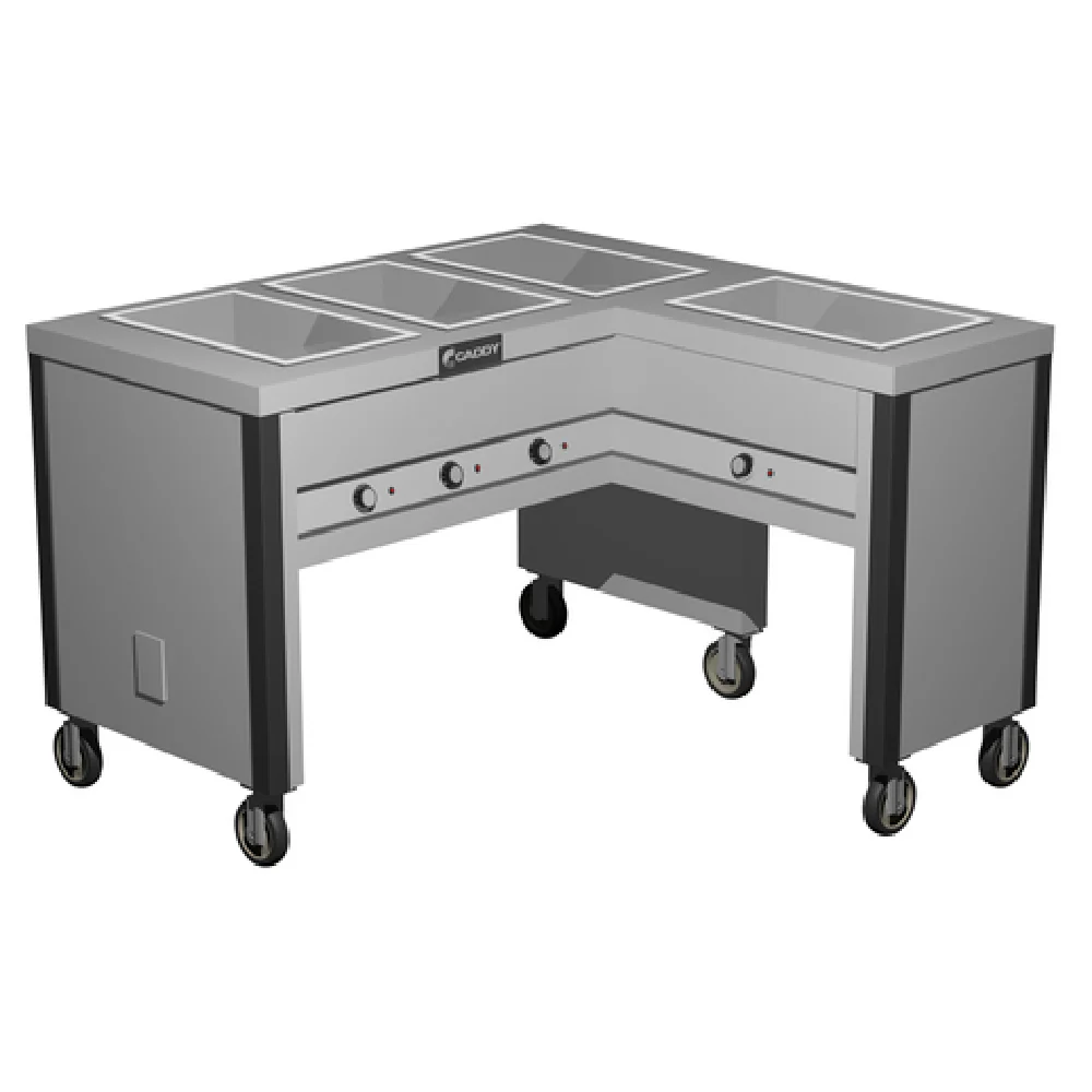 Caddy TF-604-R 52 Inch Electric Hot Food Caddy Open Base Stainless Steel with Insulated Wells