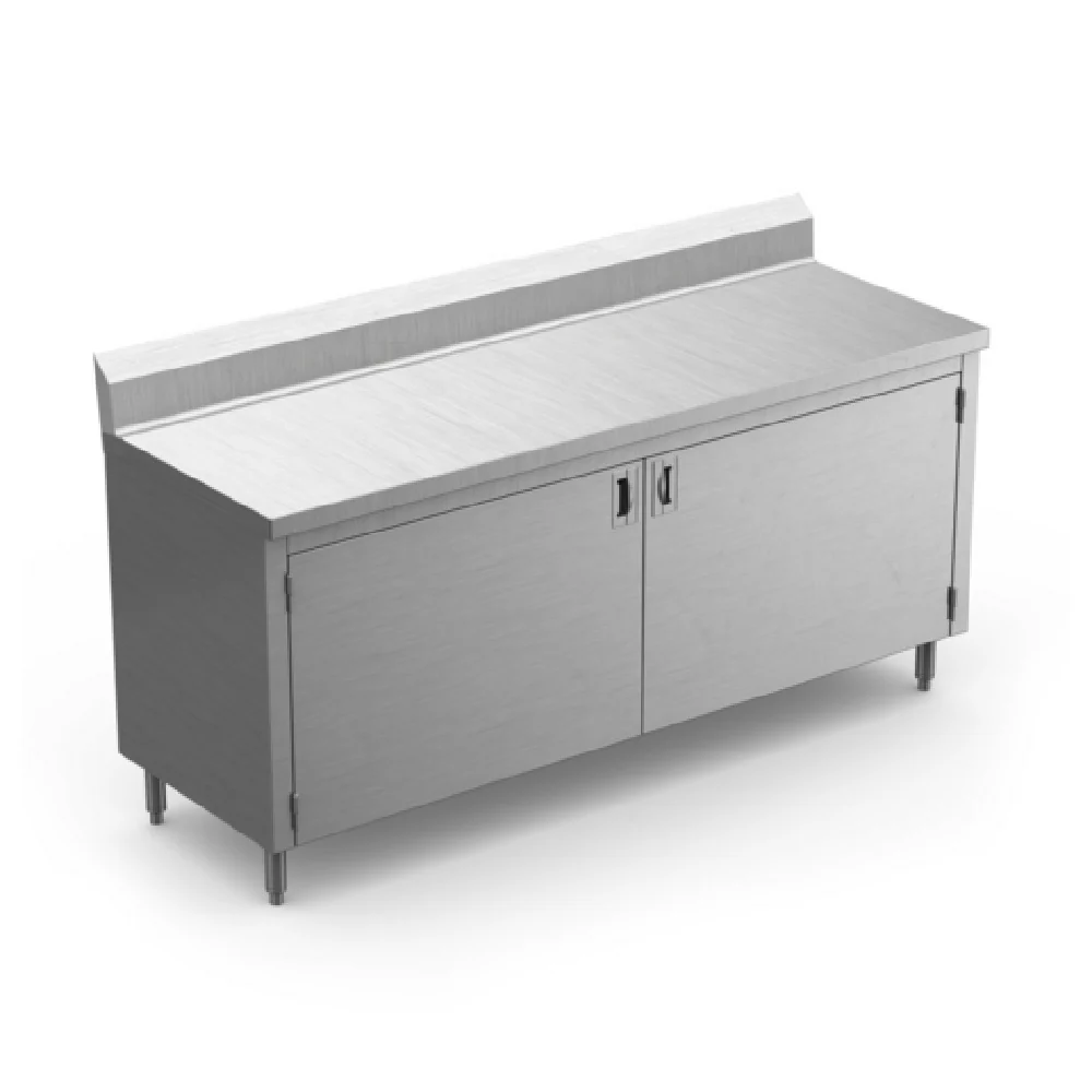 Winholt STCT-BBHD3636-MS 36 Inch Enclosed Table Boxed Back Splash Stainless Steel with Mid-shelf