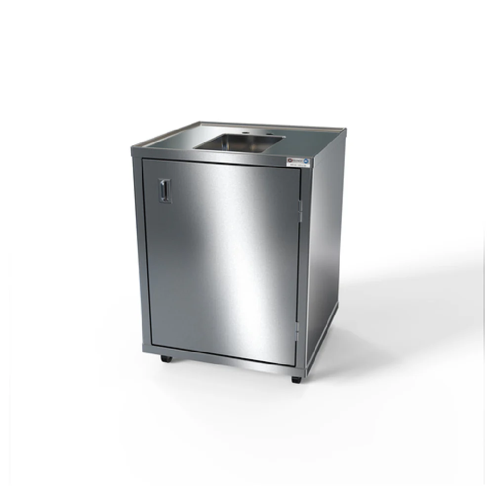 NBR Equipment MHS-26 10 Inch Mobile Hand Sink With Stainless Steel Cabinet