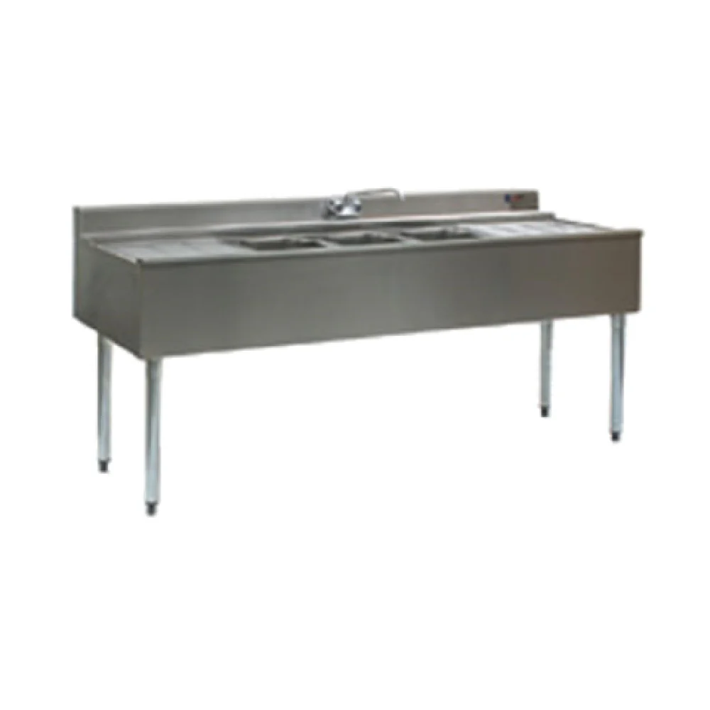 Eagle B7C-4-22 84 Inch Underbar Sink Unit with Four Seamless Compartments