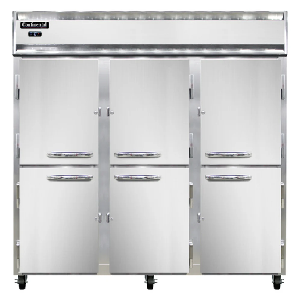 Continental Refrigerator 3FNHD 78 Inch Freezer Reach-in Aluminim and Stainless Steel Continental Refrigerator 3FNHD 78 Inch Freezer Reach-in Aluminim and Stainless Steel