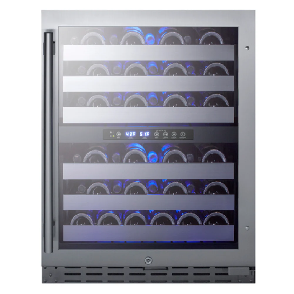 Summit ALWC532 23-1/2 Inch Wine Cellar Cabinet Reach-in Dual Zone Black Summit ALWC532 23-1/2 Inch Wine Cellar Cabinet Reach-in Dual Zone Black