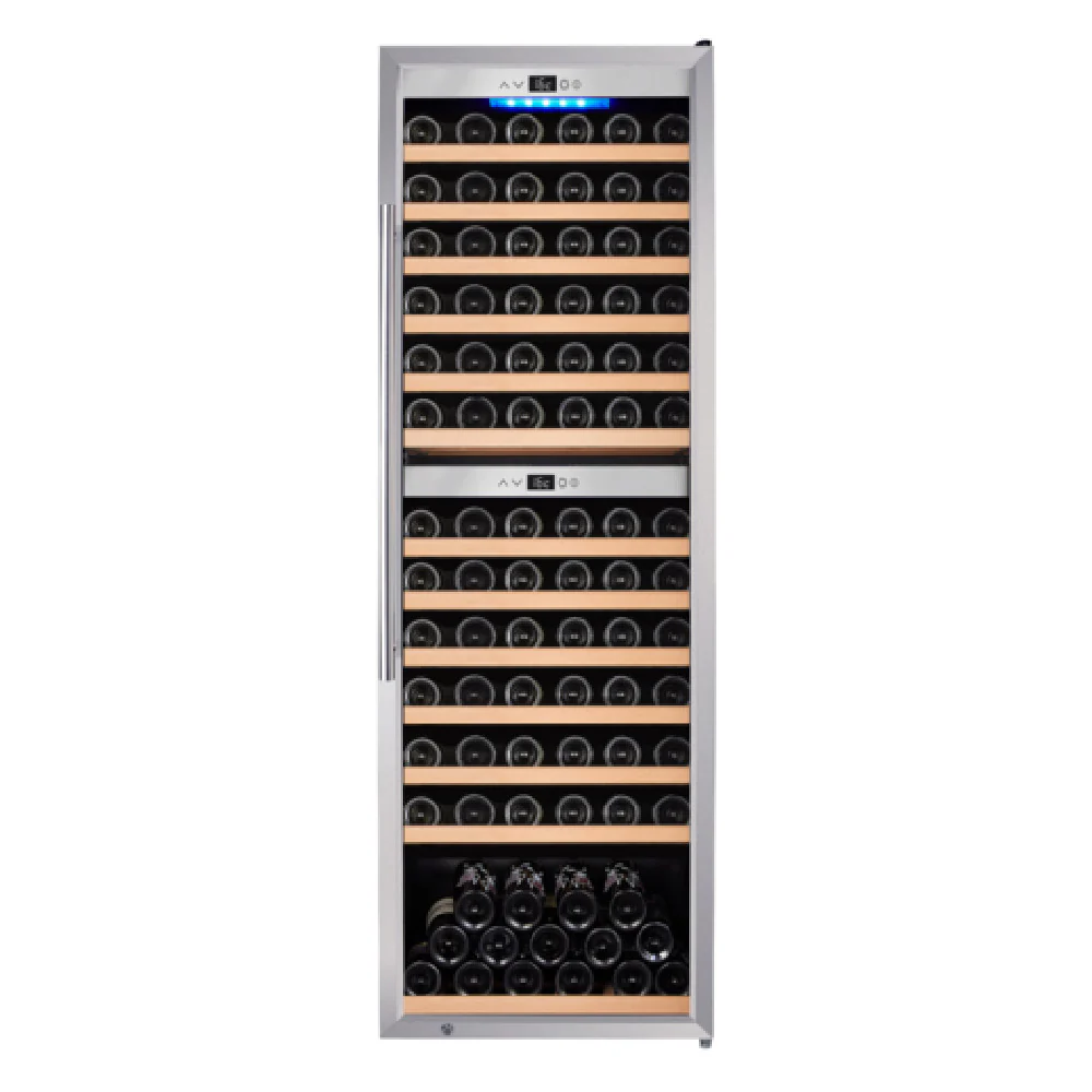 Omcan 48526 24 Inch Dual Zone Wine Cooler Gas Wine Cellar Cabinet Stainless Steel