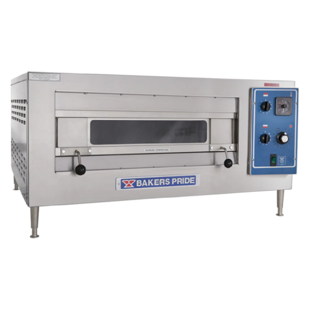 Bakers Pride EP-1-2828_208 28 Inch Electric Deck Oven Countertop Stainless Steel with Cordierite Hearth