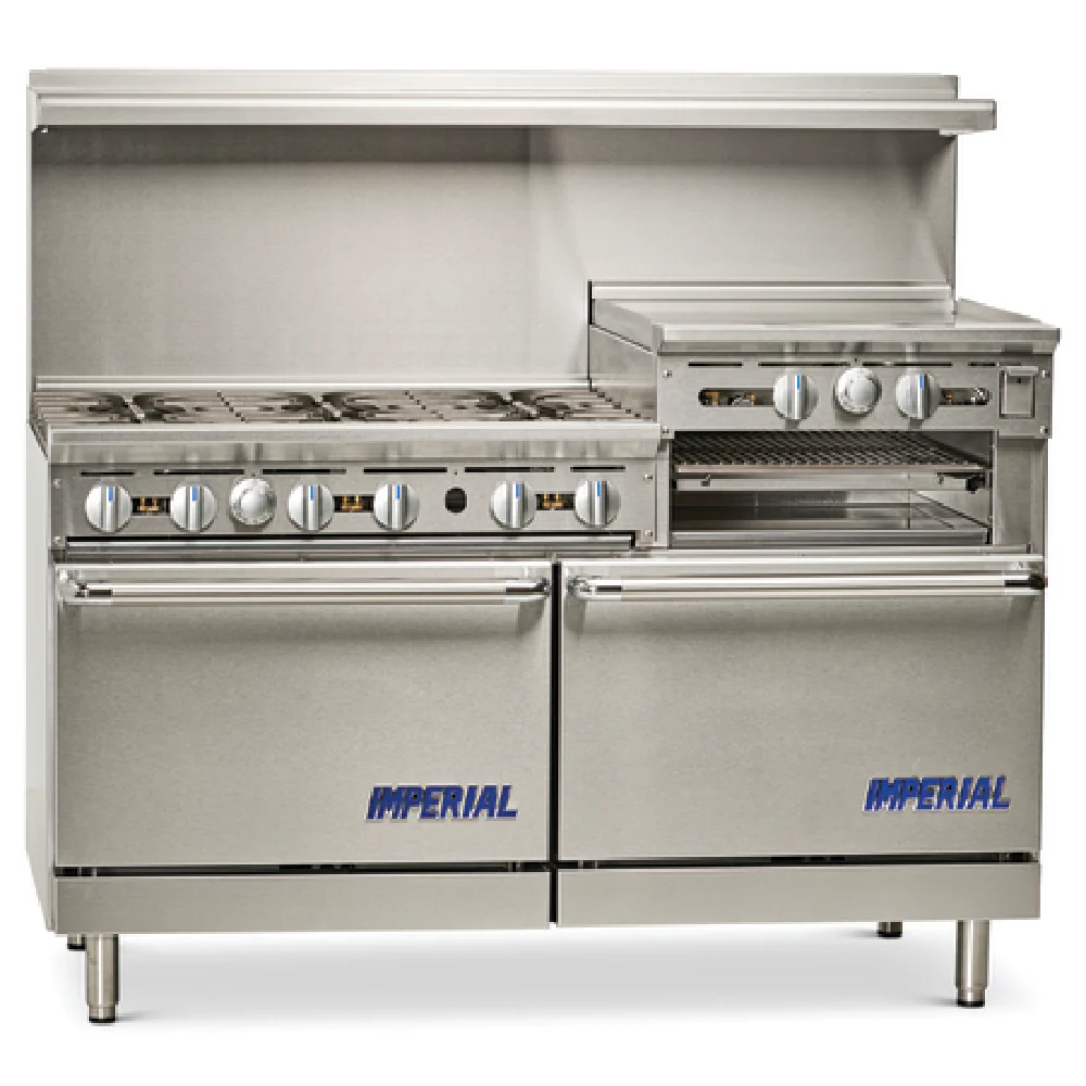 Imperial IR-6-RG24-XB_NAT 60 Inch Gas Range with Six Open Burners 267000 BTU Imperial IR-6-RG24-XB_NAT 60 Inch Gas Range with Six Open Burners 267000 BTU
