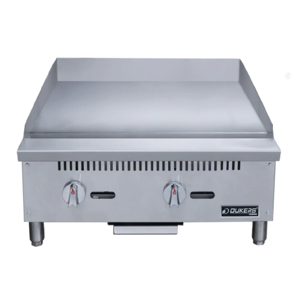 DCGM24 24 Inch Griddle Gas Countertop 2 Burners 60000 BTU Stainless Steel