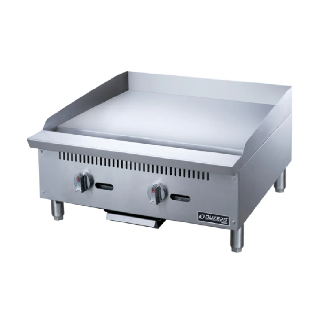 DCGM24 24 Inch Griddle Gas Countertop 2 Burners 60000 BTU Stainless Steel DCGM24 24 Inch Griddle Gas Countertop 2 Burners 60000 BTU Stainless Steel