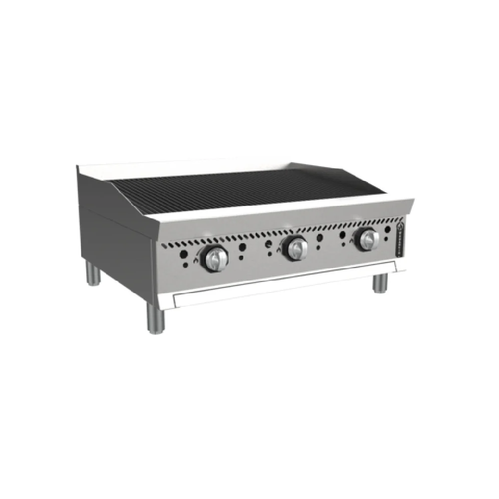 Venancio O72CB 72 Inch Charbroiler Gas Countertop with 6 Burners 180000 BTU Venancio O72CB 72 Inch Charbroiler Gas Countertop with 6 Burners 180000 BTU