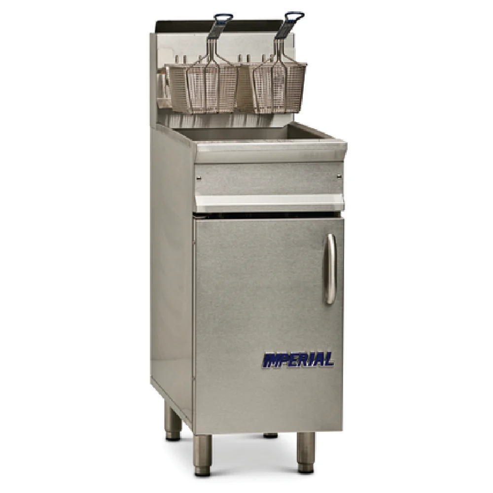 Imperial IRF-40-OP_NAT 15 Inch Commercial Deep Fryer Gas Open Pot 40 lb Capacity and with 105000 BTU