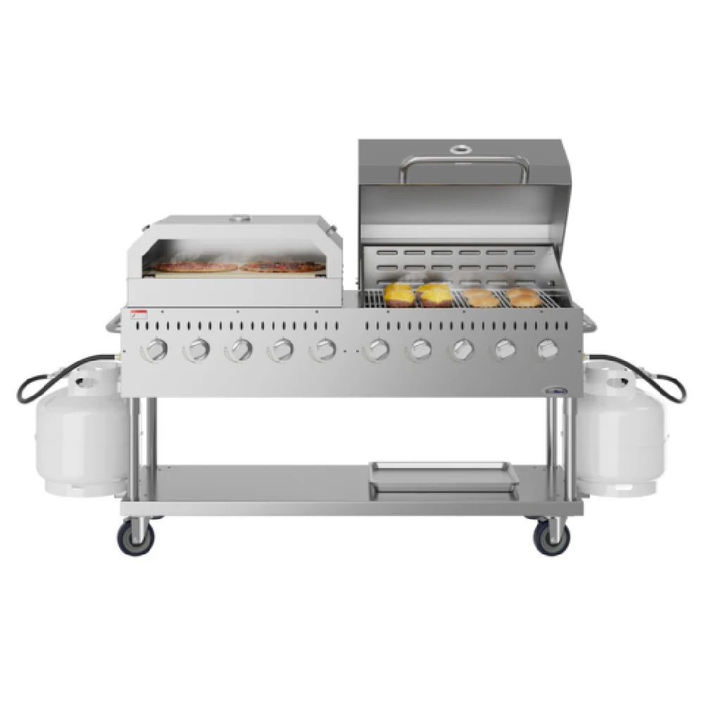 Koolmore CGKIT7-D36P36 72 Inch Commercial Outdoor Grill Gas 10 Burners 16000 BTU Koolmore CGKIT7-D36P36 72 Inch Commercial Outdoor Grill Gas 10 Burners 16000 BTU