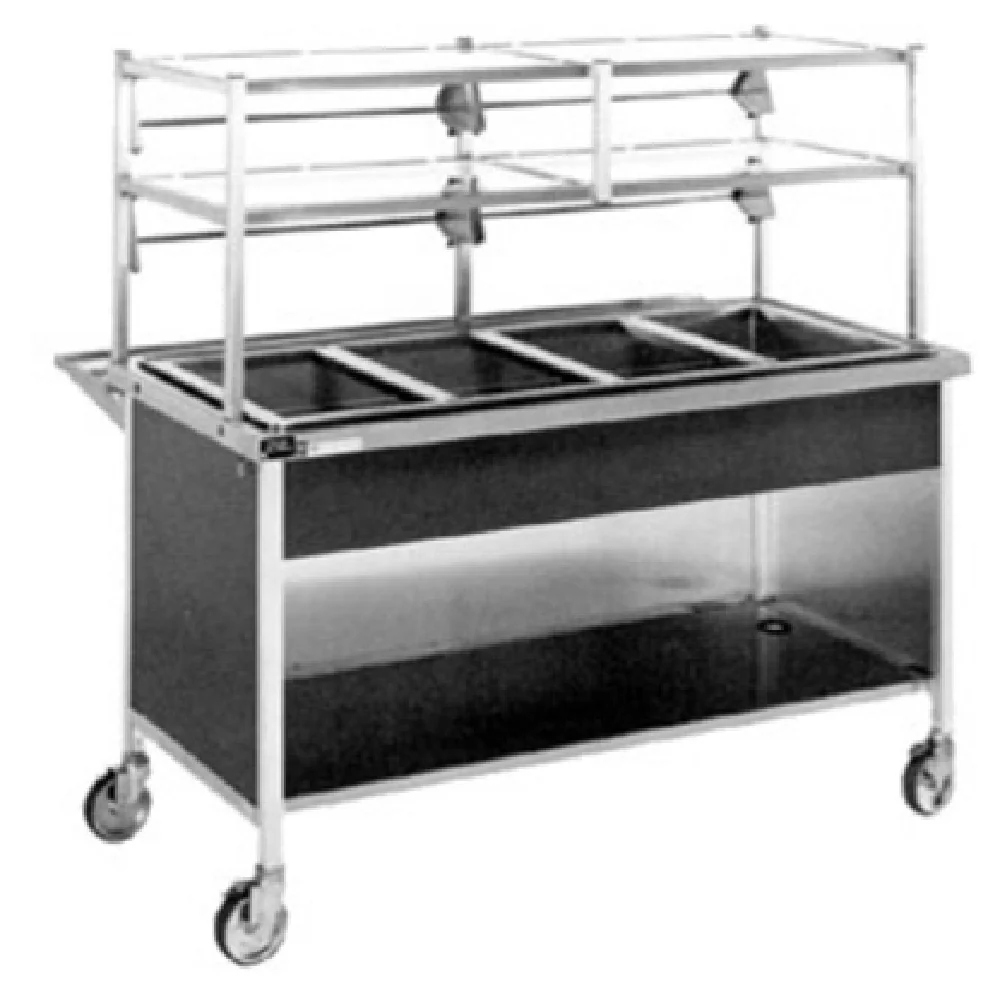 Atlas Metal CAIC-3 50 Inch Ice Cooled Cold Food Serving Counter Aluminum
