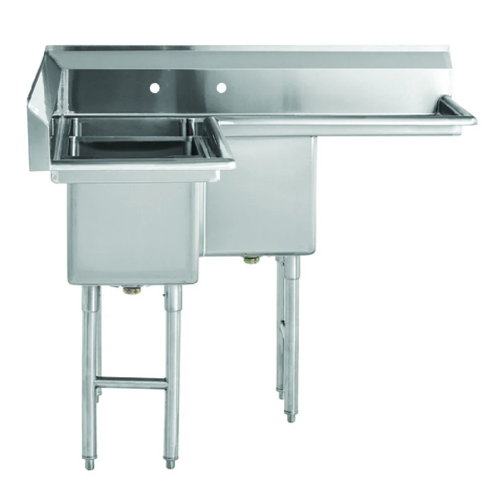 Hubert 19371 Kratos® 3 Comp. Corner Sink 44.5