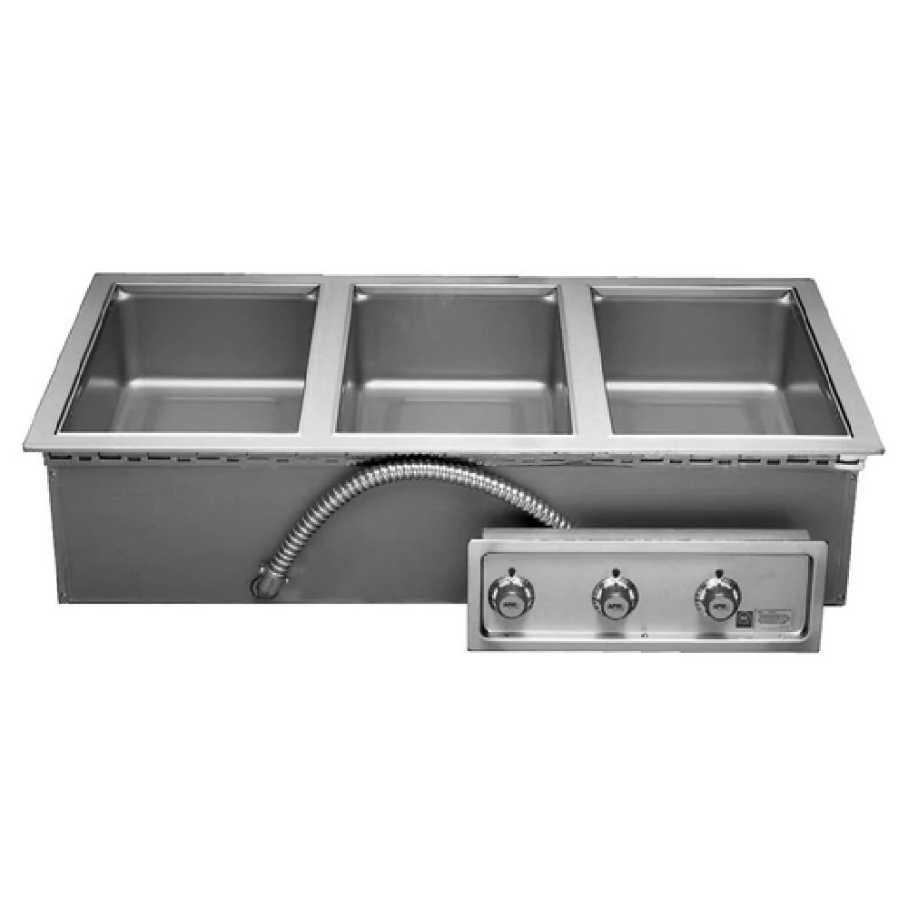APW Wyott HFW-3DTS_208-240/60/1 43 Inch Electric Hot Food Well Unit with Drain APW Wyott HFW-3DTS_208-240/60/1 43 Inch Electric Hot Food Well Unit with Drain