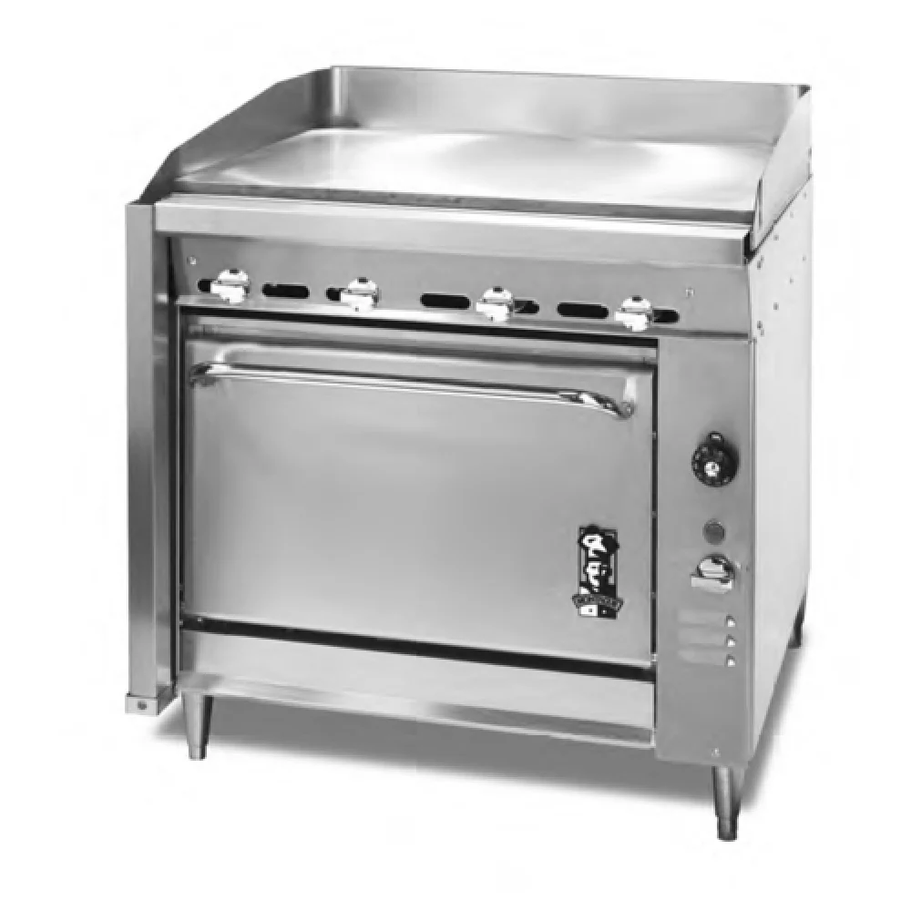 Montague Company 136-8 36 Inch Heavy Duty Range Gas with Griddle 100000 BTU