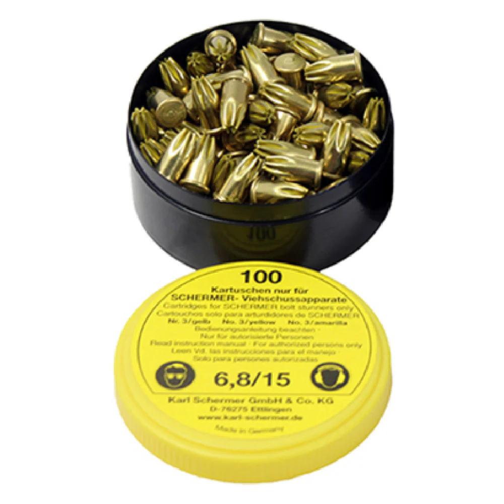 Alfa C-5 YELLOW Blank Stunner Cartridges Normal for K Series Schermer 1000 Count