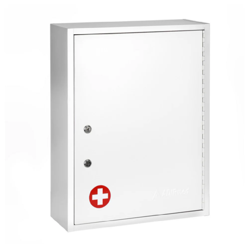 Alpine Industries ADI999-04-WHI 16 Inch Medical Security Cabinet Surface Mount White