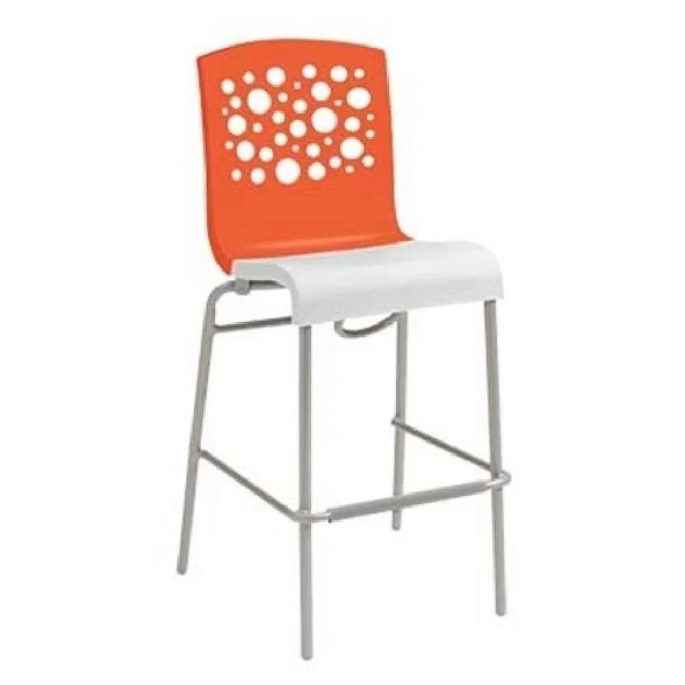Grosfillex US838019 Bar Stool Resin Back With Circle Cutout Stain Resistant Grosfillex US838019 Bar Stool Resin Back With Circle Cutout Stain Resistant
