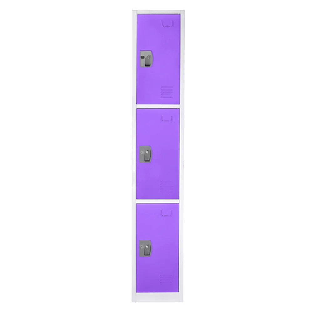 Alpine Industries ADI629-203-PUR 12 Inch Width 3 Tier Steel Purple Locker Alpine Industries ADI629-203-PUR 12 Inch Width 3 Tier Steel Purple Locker