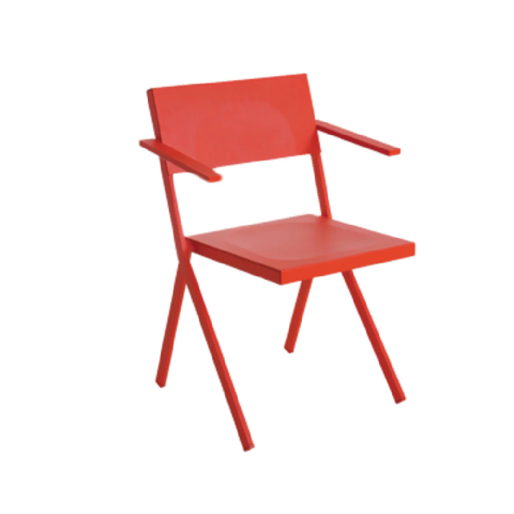 emuamericas, llc 411 22 Inch Mia Stacking Armchair Outdoor Aluminum Metal and Durable
