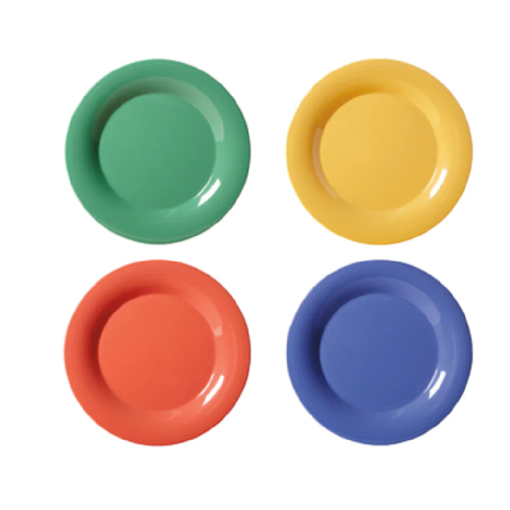 GET Enterprises WP-7-MIX 7-1/2 Inch Diameter Plate Plastic Assorted Colors Case GET Enterprises WP-7-MIX 7-1/2 Inch Diameter Plate Plastic Assorted Colors Case