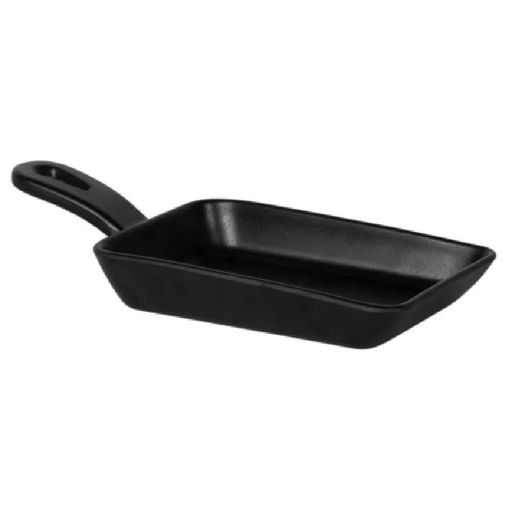 GET Enterprises MFP643-B 6-5/8 Inch Melamine Fry Pan Faux Cast Iron Black