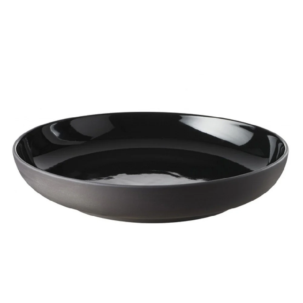 Revol 651962 10-3/4 Inch Round Coupe Plate Porcelain Glossy Black Revol 651962 10-3/4 Inch Round Coupe Plate Porcelain Glossy Black