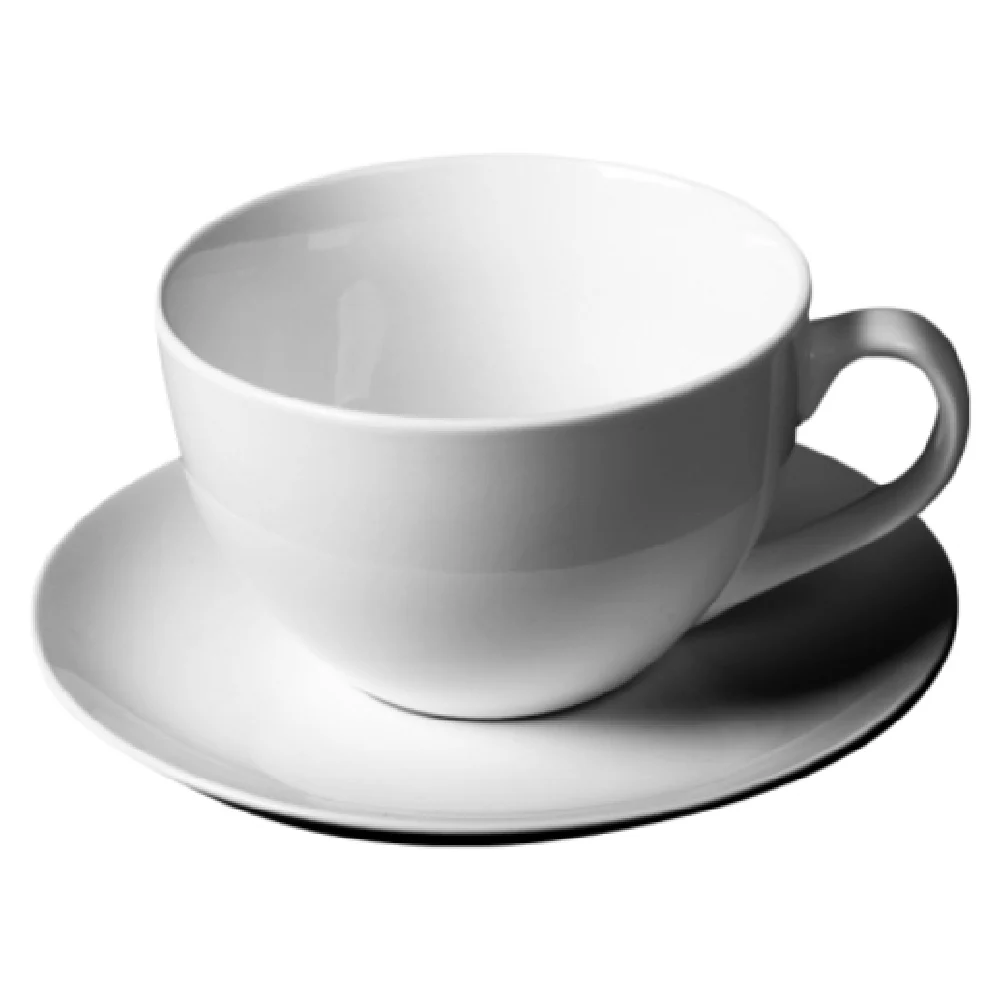 Cameo China 610-1114 5-1/4 Inch 20 Oz Jumbo Cup and Saucer Set Vitrified Ceramic