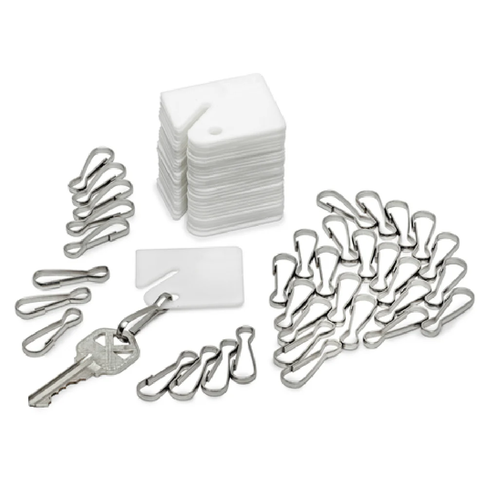 Alpine Industries ADI689-30 1.5 Inch Durable Plastic Key Tags White 30 Pack