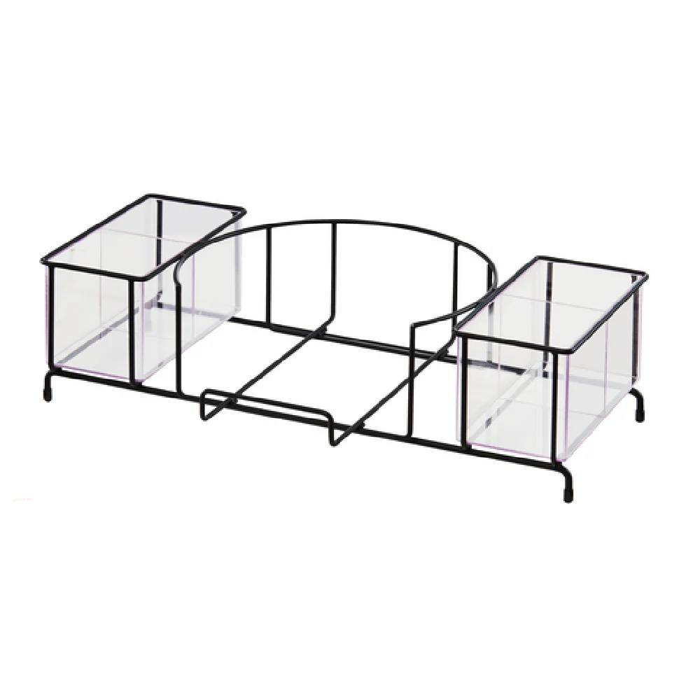 Cal Mil 22079-13 20 Inch Plate and Napkin Utensil Holder Iron Black Cal Mil 22079-13 20 Inch Plate and Napkin Utensil Holder Iron Black