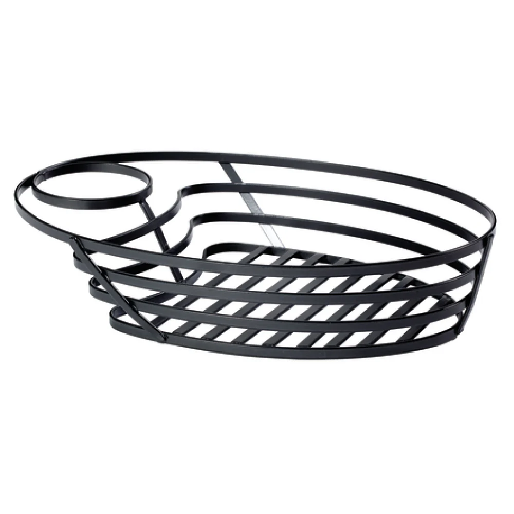 GET Enterprises WB-1060-MG 9-3/4 Inch Food Serving Basket Wire with Sauce Cup Holder Metal Gray GET Enterprises WB-1060-MG 9-3/4 Inch Food Serving Basket Wire with Sauce Cup Holder Metal Gray