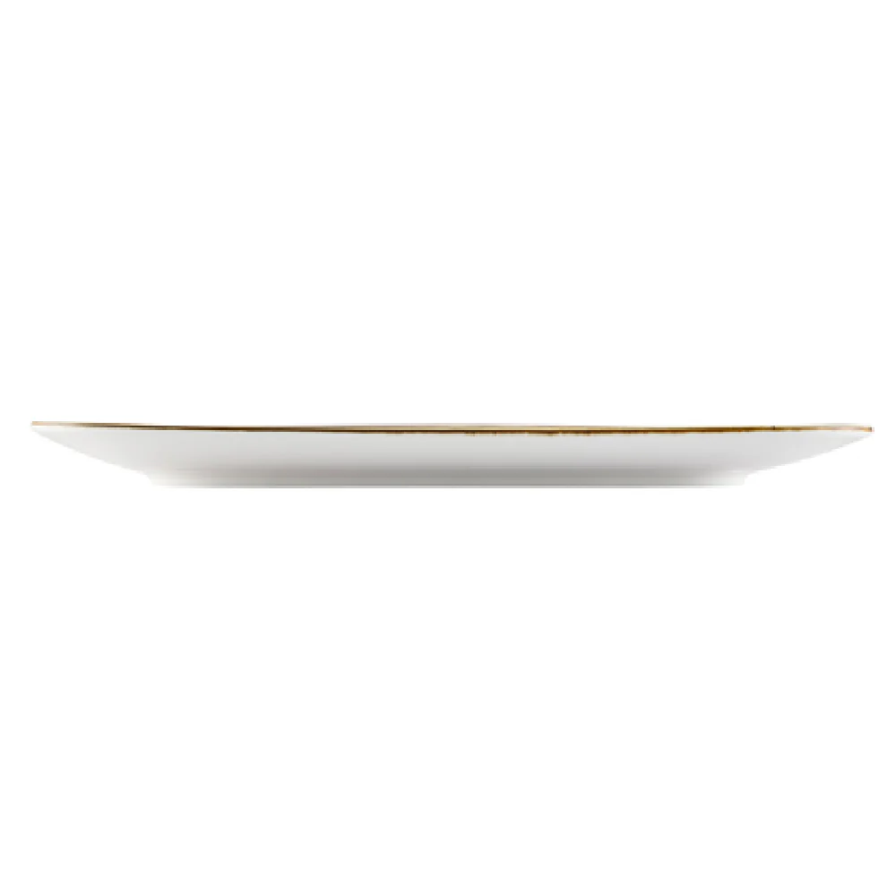 CAC China TUS-T41-BGE 13-1/8 Inch Triangular Plate Porcelain Desert Beige