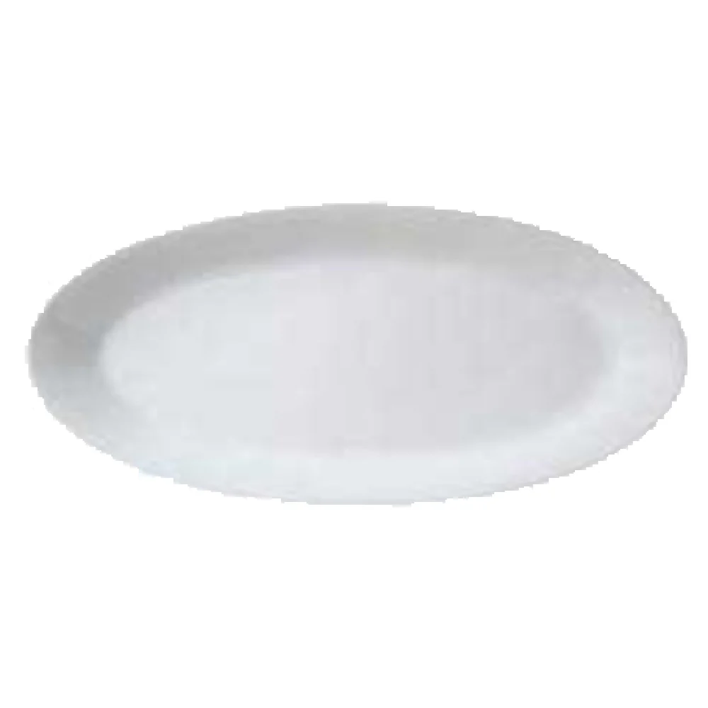 Vertex China ARG-96 23 Inch Oblong Fish Platter Bright White Rolled Edge