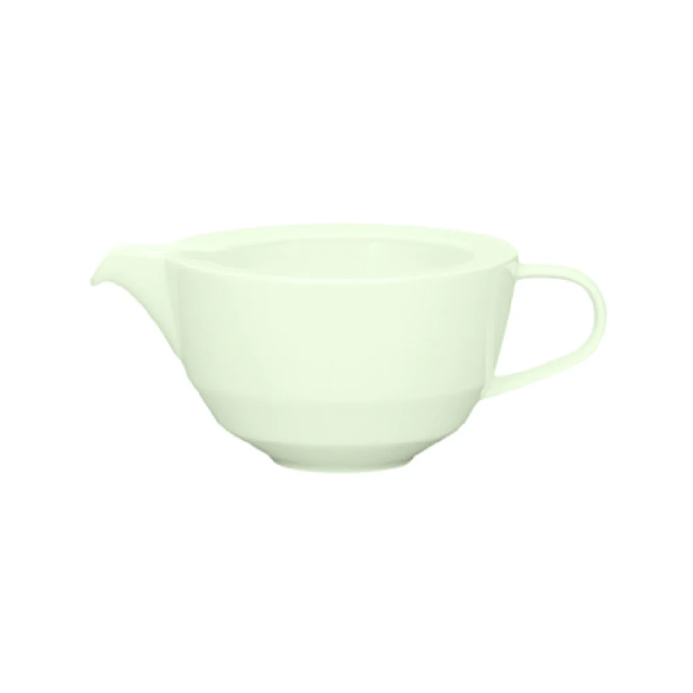 Libbey 9123830 10-1/4 Oz Porcelain Sauceboat Round Faceted Design