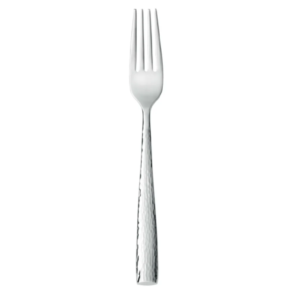 Libbey 931 027 8-1/8 Inch Dinner Fork Hammered Finish Handle 18/8 Stainless Steel