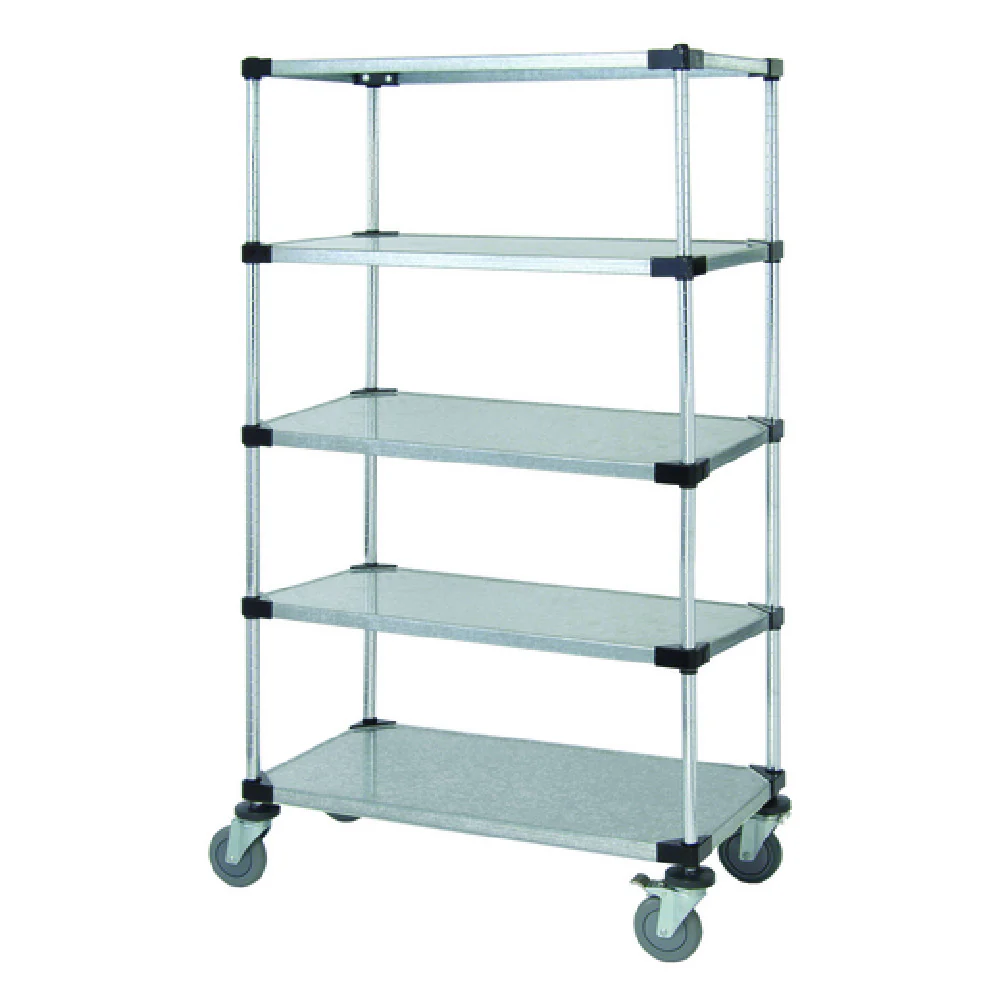 Quantum M1860SG47-5 60 Inch Mobile Cart with 5 Solid Galvanized Steel Shelves Quantum M1860SG47-5 60 Inch Mobile Cart with 5 Solid Galvanized Steel Shelves