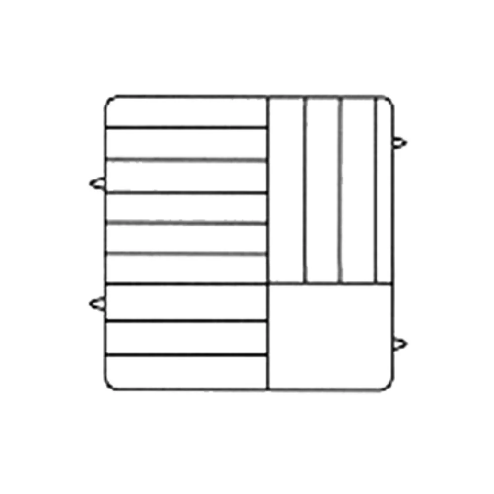 Vollrath PM1211-5-19 9-3/16 to 10-3/4 Inch Diameter Dishwasher Rack with Extenders and Wire Dividers