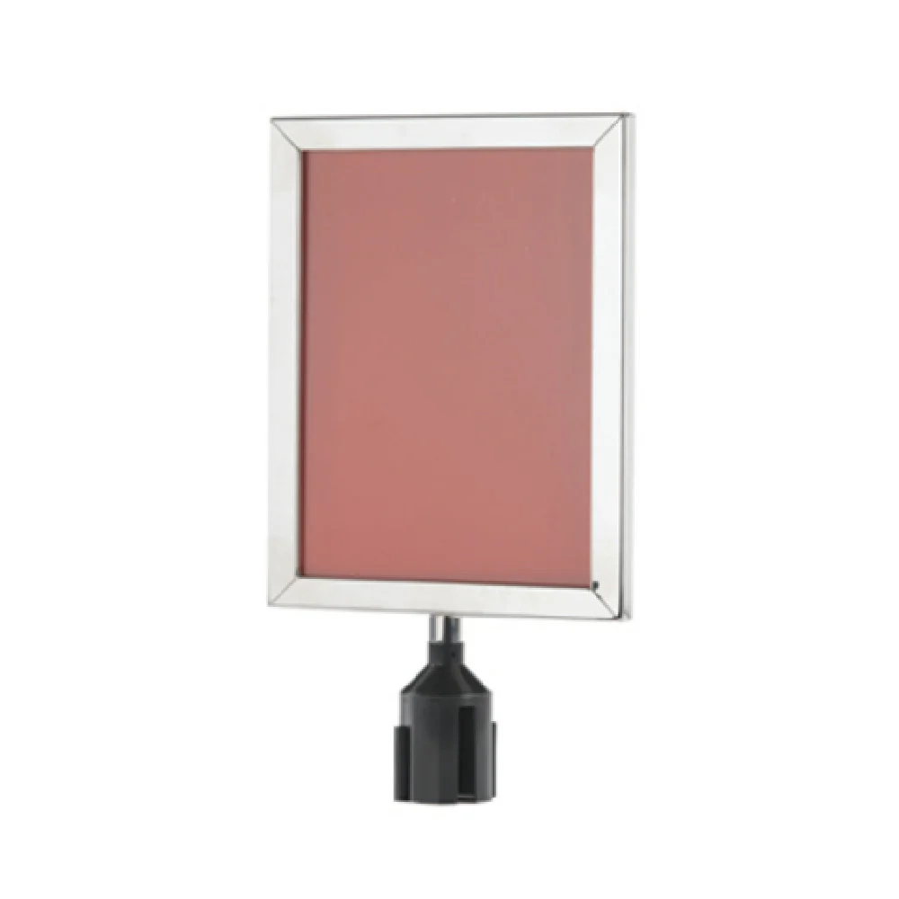 Aarco VSF1411C 11-1/8 Inch Vertical Sign Frame Holds 3/8 Inch Thick Signage Polished Chrome Finish