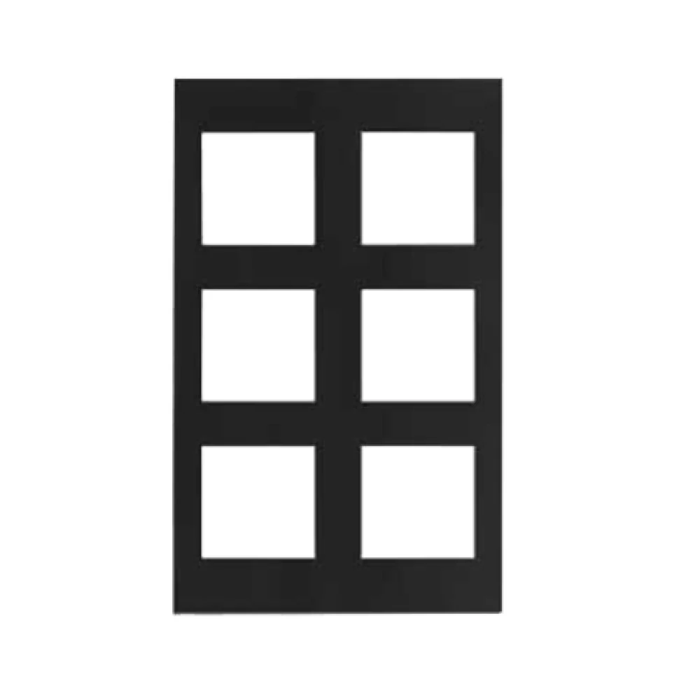 GET Enterprises 82738A19 20-13/16 Inch Stainless Steel Tile with Six Cut-outs