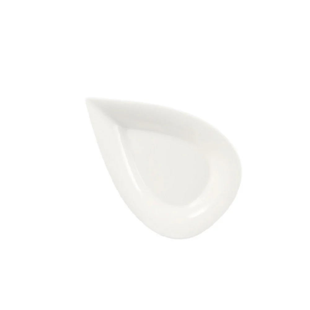 CAC China DOT-8 8 Inch Teardrop Accessories Plate Porcelain - Case