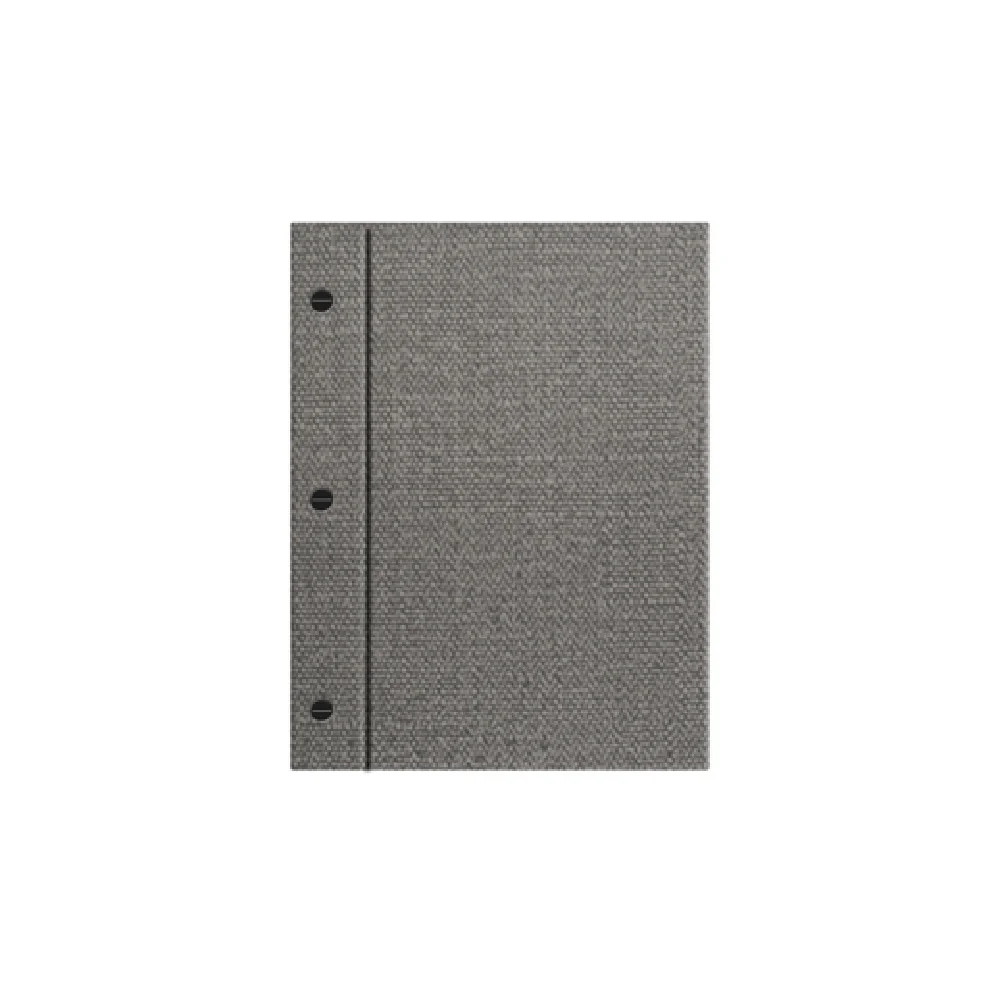 Risch CMBFF-MILAN 5.5X8.5 Menu Cover Vinyl Simulated Woven Black - 25 Packs