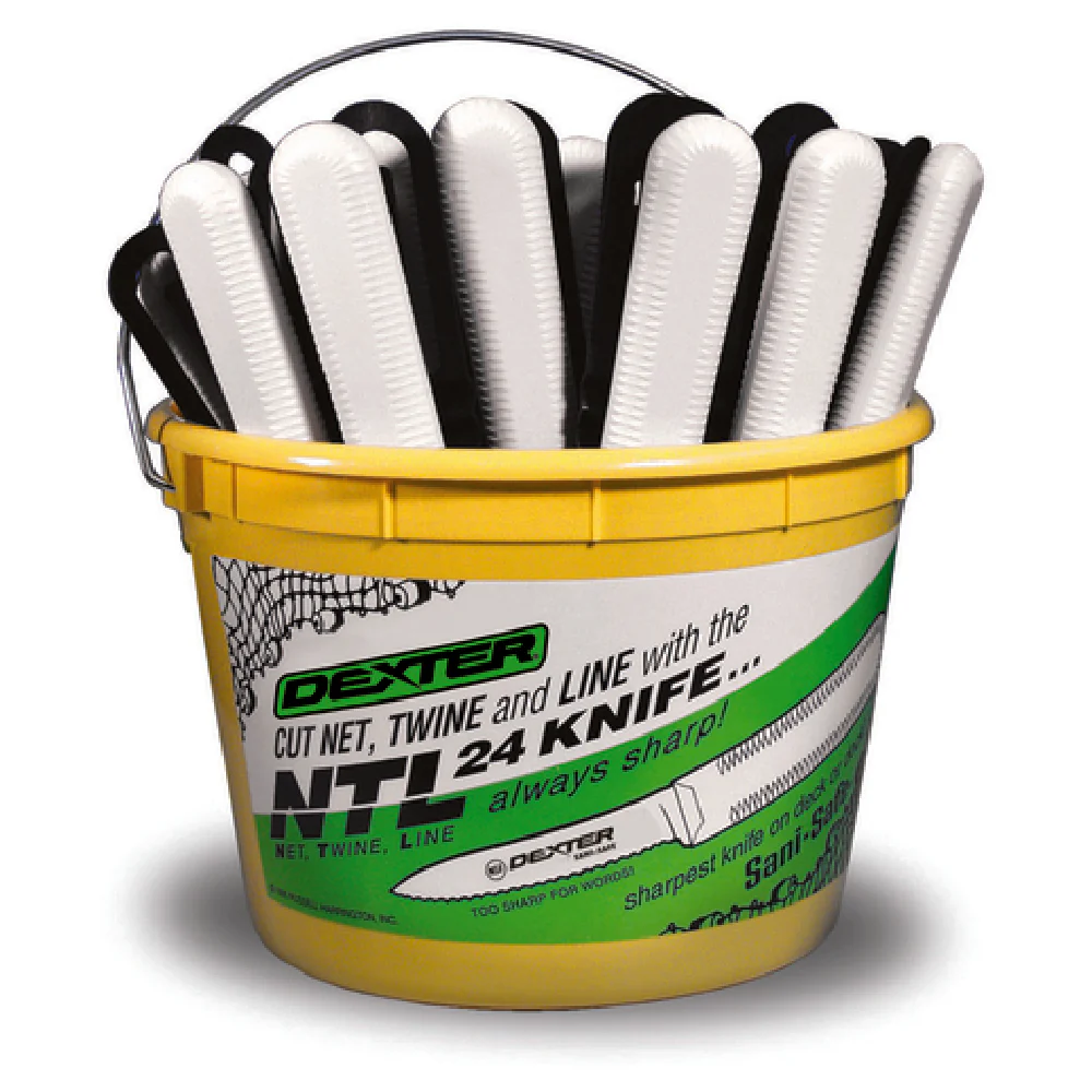 Dexter Russell NTL24-24B 3-1/4 Inch Blade Plastic Handle Net Knife with Bucket of 24 Dexter Russell NTL24-24B 3-1/4 Inch Blade Plastic Handle Net Knife with Bucket of 24